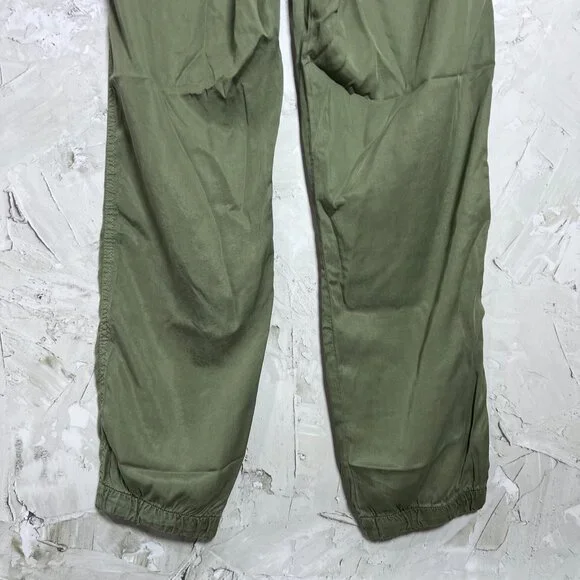 NEW Sanctuary Tencel Jogger Pants SIZE L Green Olive Utility Elastic Waist NWT - Picture 9 of 9